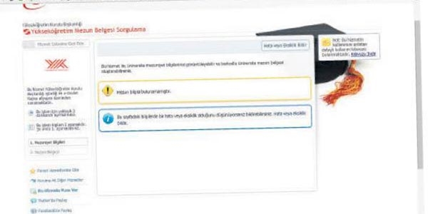 Diplomalar İçin Doğrulama Makinesi Devrede