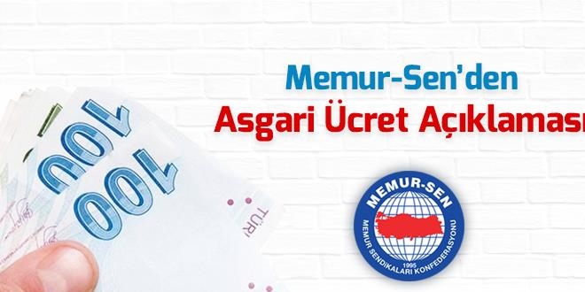 Memur-Sen: Asgari Ücret Büyük Türkiye Hedefine Yakışmıyor