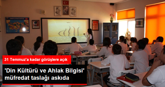 ‘Din Kültürü ve Ahlak Bilgisi’ Müfredat Taslağı Askıda