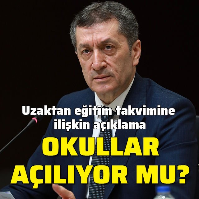 Bakan Selçuk’tan Uzaktan Eğitim Takvimi İle İlgili Açıklama