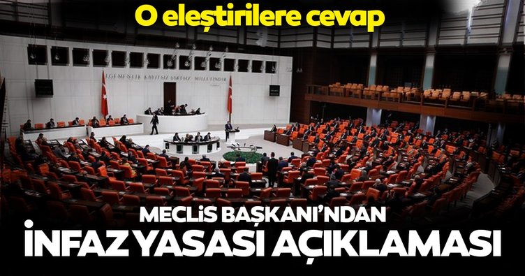 TBMM Başkanı Mustafa Şentop’tan İnfaz Yasası Açıklaması