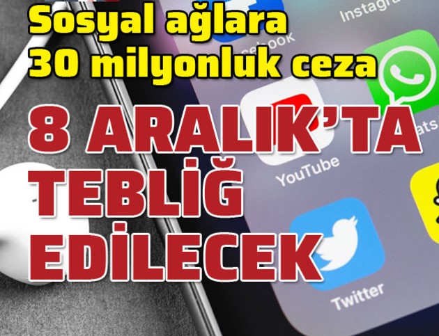 Yeni İnternet Yasasıyla Birlikte Sosyal Ağlara 30 Milyonluk Ceza 8’inde Tebliğ Edilecek